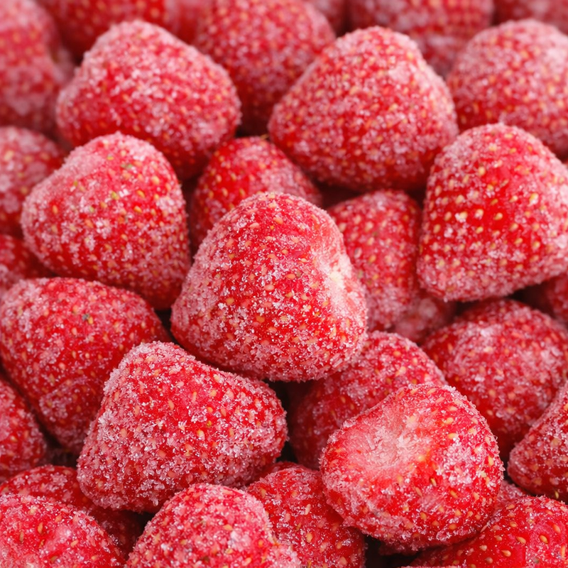 Fresas IQF whole, sliced o diced